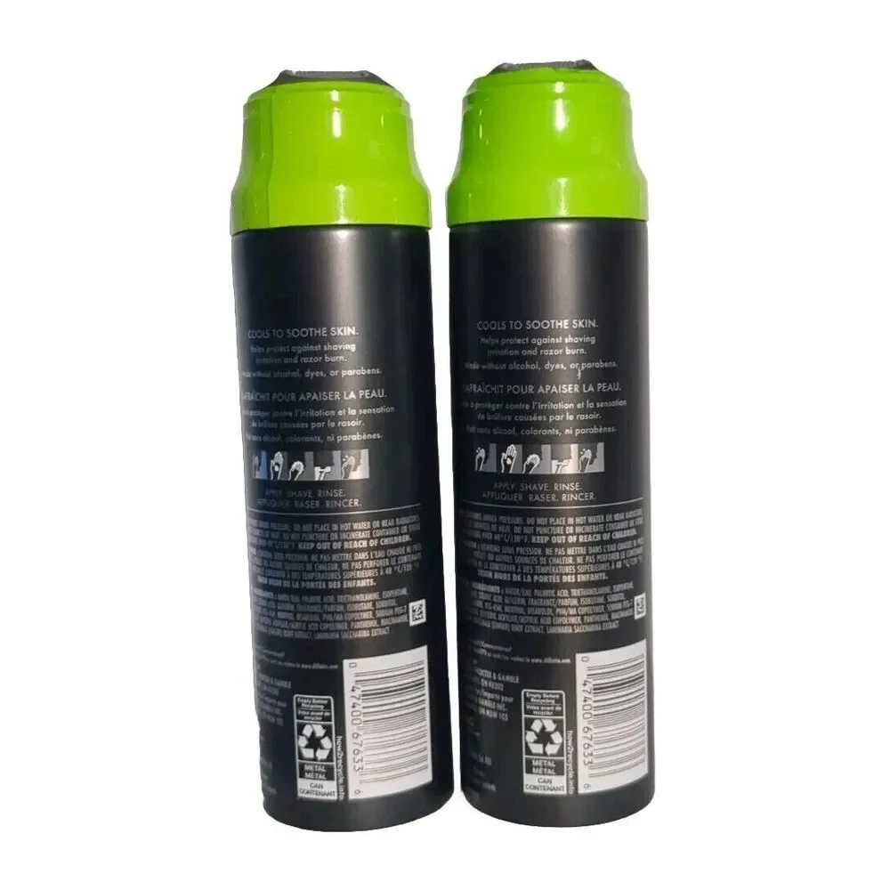Lot Of 2 - Gillette Labs Rapid Foaming Shave Gel Alcohol-Free Dye-Free Vitamins